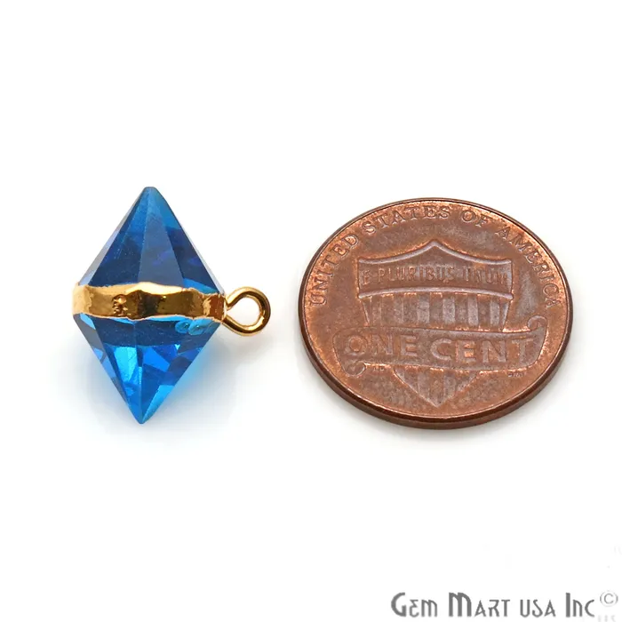 Double Cone 16x12mm Gold Gemstone Pendant Connector GemMartUSA PreStyled Sets
