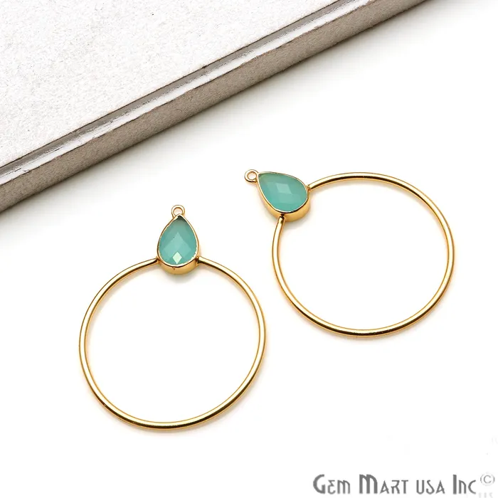 Earrings GemmartUSA Drop Faceted Gemstone 56x45mm Gold Plated Hoop Chandelier Connector 1pair Earrings GemmartUSA Drop Faceted Gemstone 56x45mm Gold Plated Hoop Chandelier Connector 1pair