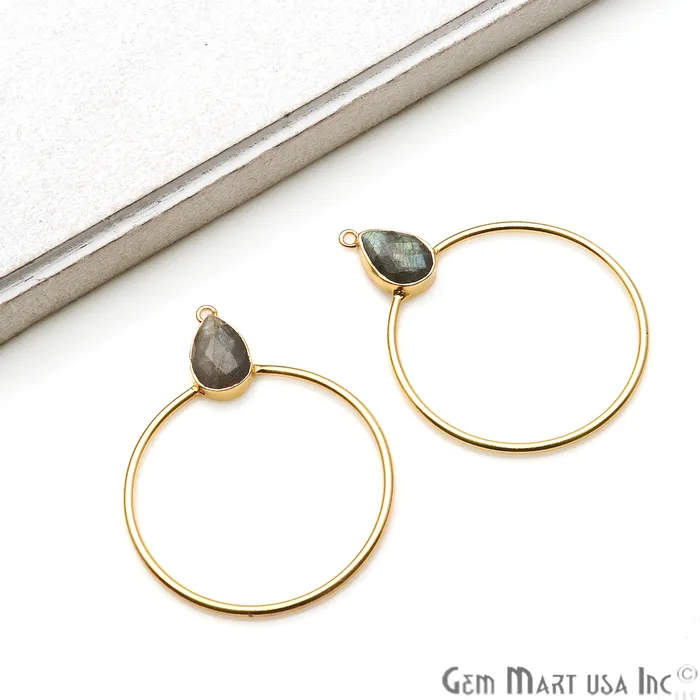 Earrings GemmartUSA Drop Faceted Gemstone 56x45mm Gold Plated Hoop Chandelier Connector 1pair Earrings GemmartUSA Drop Faceted Gemstone 56x45mm Gold Plated Hoop Chandelier Connector 1pair