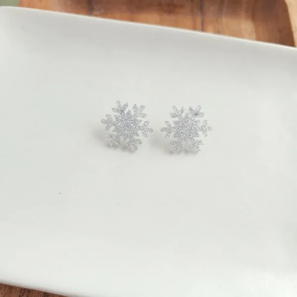 Earrings Snowflake Stud Earrings Spiffy Splendid