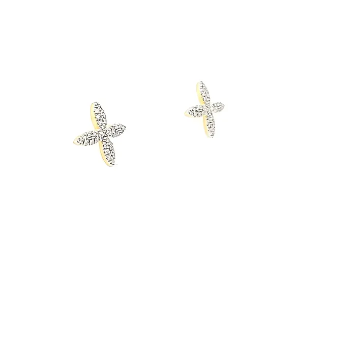 Ella Stein Ella Stein YG Diamond Floral Stud Earrings SI1903 Earrings