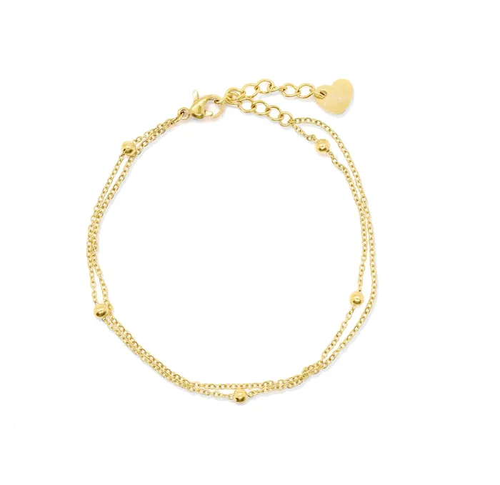 EVER DAINTY GOLD DOUBLE CHAIN BRACELET Mai Dsire Bracelets