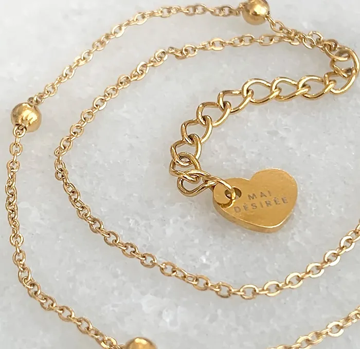 EVER DAINTY GOLD DOUBLE CHAIN BRACELET Mai Dsire Bracelets
