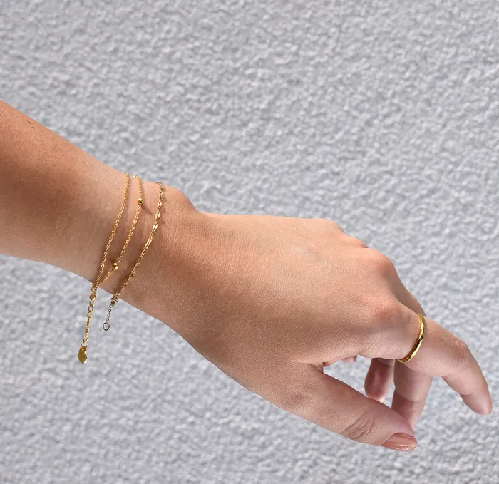 EVER DAINTY GOLD DOUBLE CHAIN BRACELET Mai Dsire Bracelets