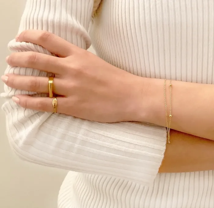 EVER DAINTY GOLD DOUBLE CHAIN BRACELET Mai Dsire Bracelets