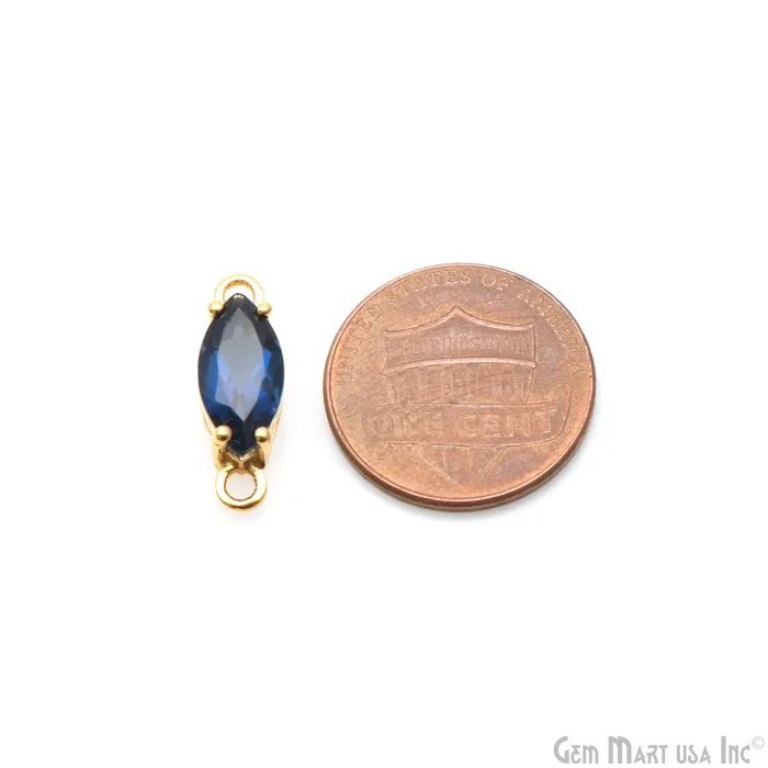 Faceted Marquise 5x10mm Prong Gold Plated Double Bail Connector GemMartUSA PreStyled Sets Faceted Marquise 5x10mm Prong Gold Plated Double Bail Connector GemMartUSA PreStyled Sets