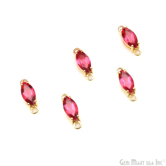 Faceted Marquise 5x10mm Prong Gold Plated Double Bail Connector GemMartUSA PreStyled Sets Faceted Marquise 5x10mm Prong Gold Plated Double Bail Connector GemMartUSA PreStyled Sets