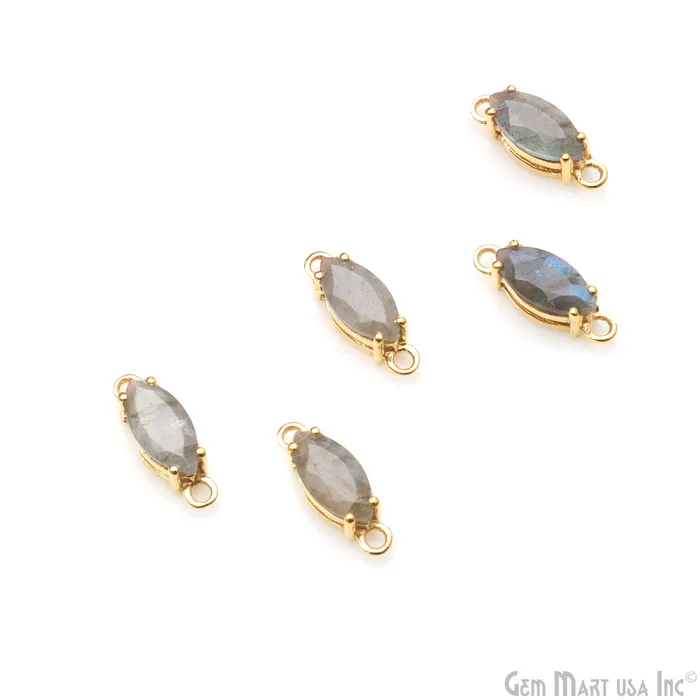 Faceted Marquise 5x10mm Prong Gold Plated Double Bail Connector GemMartUSA PreStyled Sets Faceted Marquise 5x10mm Prong Gold Plated Double Bail Connector GemMartUSA PreStyled Sets