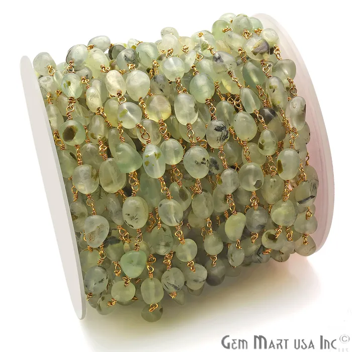 Fluorite Tumble Beads 10x6mm Gold Plated Wire Wrapped Rosary Chain GemmartUSA PreStyled Sets Fluorite Tumble Beads 10x6mm Gold Plated Wire Wrapped Rosary Chain GemmartUSA PreStyled Sets