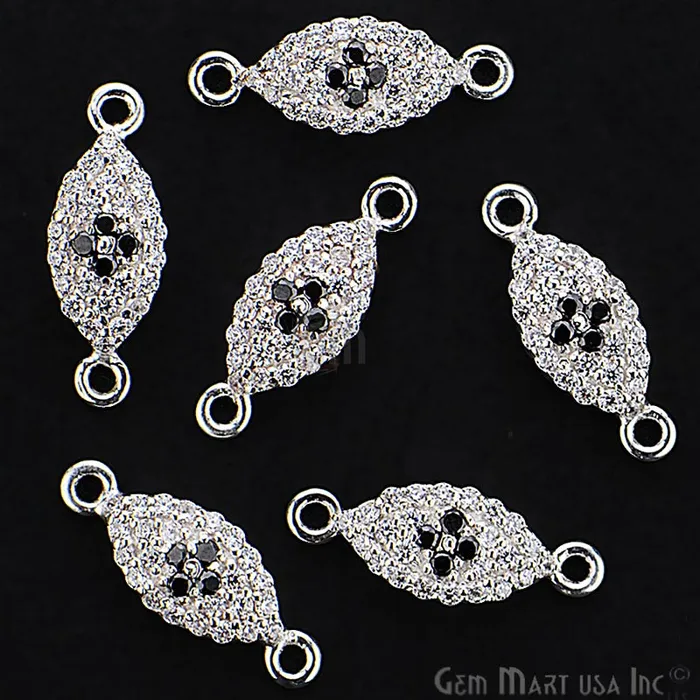 GemmartUSA Bracelets Cubic Zircon Pave Marquise Silver Charm For Bracelet Pendants GemmartUSA Bracelets Cubic Zircon Pave Marquise Silver Charm For Bracelet Pendants