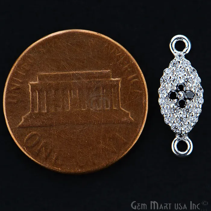 GemmartUSA Bracelets Cubic Zircon Pave Marquise Silver Charm For Bracelet Pendants