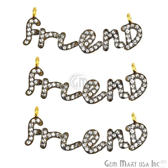GemMartUSA Bracelets Letters Charms Diamond CZ Pave Gold Plated Charm for Bracelet Pendants CHCZ40100 GemMartUSA Bracelets Letters Charms Diamond CZ Pave Gold Plated Charm for Bracelet Pendants CHCZ40100