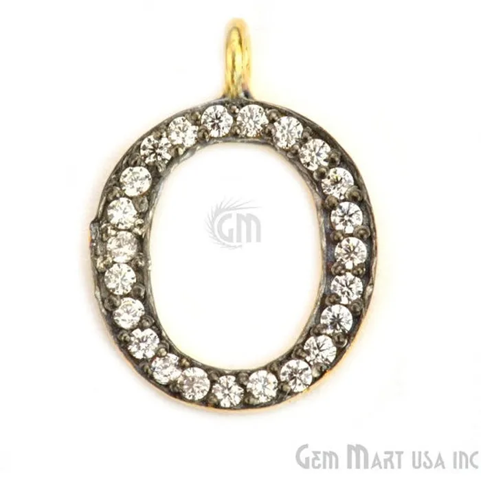GemmartUSA Bracelets O Alphabet Charm CZ Pave Gold Vermeil Charm for Bracelet Pendants GemmartUSA Bracelets O Alphabet Charm CZ Pave Gold Vermeil Charm for Bracelet Pendants