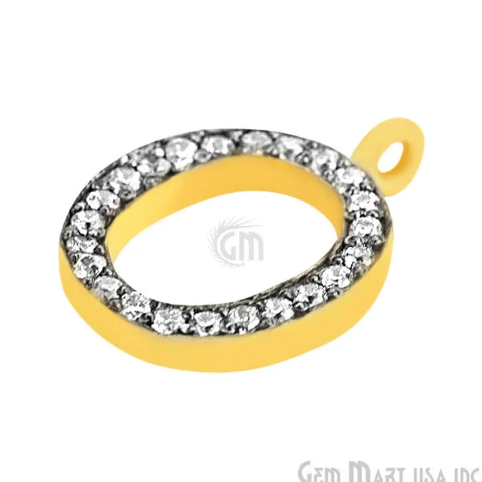 GemmartUSA Bracelets O Alphabet Charm CZ Pave Gold Vermeil Charm for Bracelet Pendants GemmartUSA Bracelets O Alphabet Charm CZ Pave Gold Vermeil Charm for Bracelet Pendants