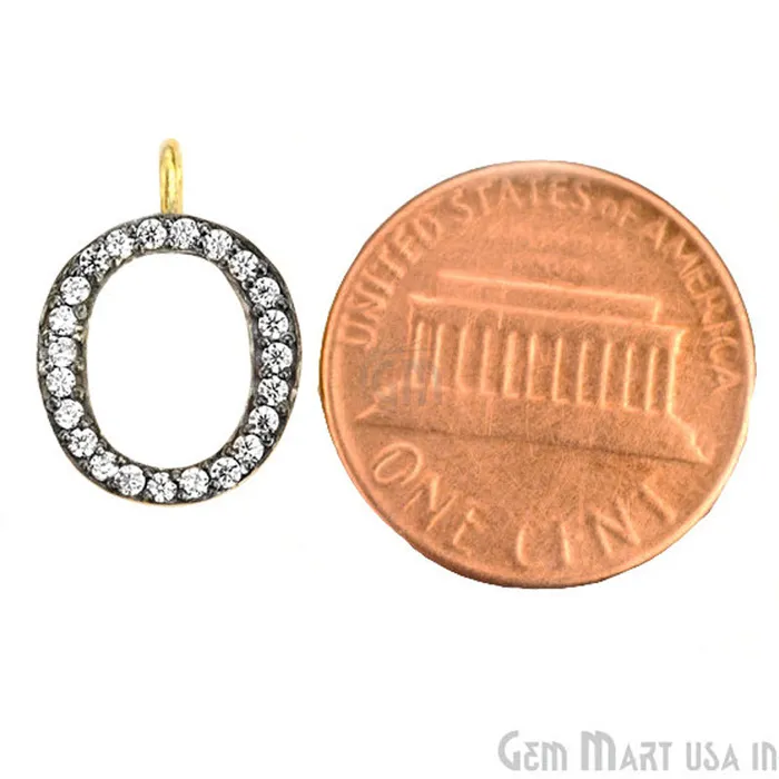 GemmartUSA Bracelets O Alphabet Charm CZ Pave Gold Vermeil Charm for Bracelet Pendants GemmartUSA Bracelets O Alphabet Charm CZ Pave Gold Vermeil Charm for Bracelet Pendants