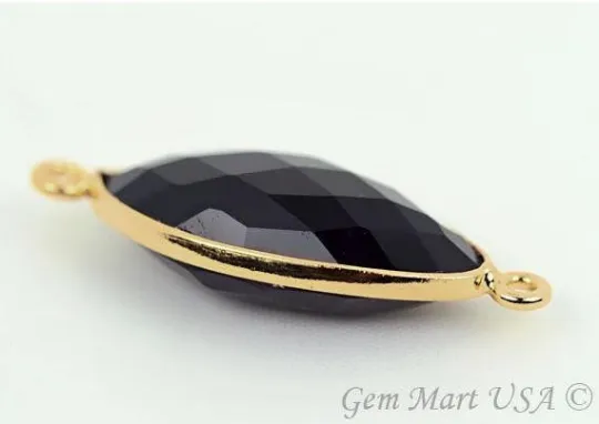 GemMartUSA Marquise 10x20mm Double Bail Gold Bezel Gemstone Connector PreStyled Sets GemMartUSA Marquise 10x20mm Double Bail Gold Bezel Gemstone Connector PreStyled Sets