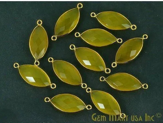 GemMartUSA Marquise 10x20mm Double Bail Gold Bezel Gemstone Connector PreStyled Sets GemMartUSA Marquise 10x20mm Double Bail Gold Bezel Gemstone Connector PreStyled Sets