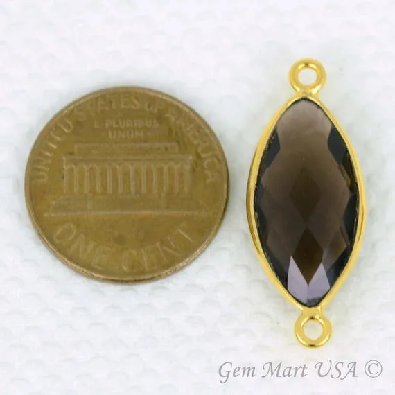 GemMartUSA Marquise 10x20mm Double Bail Gold Bezel Gemstone Connector PreStyled Sets GemMartUSA Marquise 10x20mm Double Bail Gold Bezel Gemstone Connector PreStyled Sets