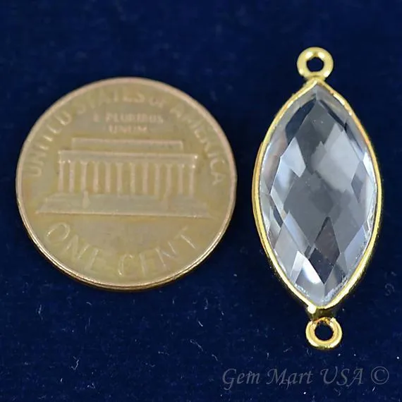 GemMartUSA Marquise 10x20mm Double Bail Gold Bezel Gemstone Connector PreStyled Sets GemMartUSA Marquise 10x20mm Double Bail Gold Bezel Gemstone Connector PreStyled Sets