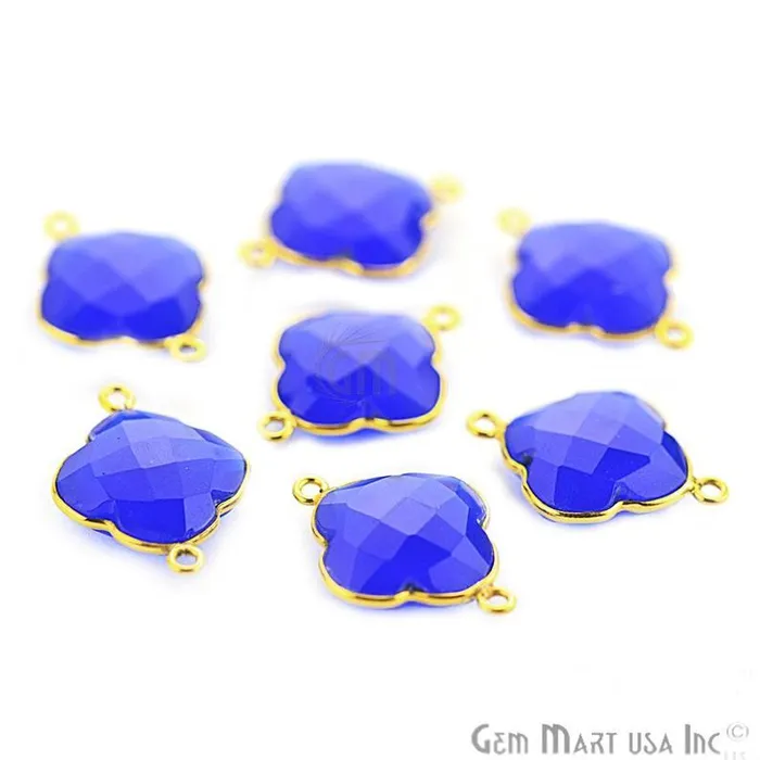 GemMartUSA PreStyled Sets Clover 24x20mm Gemstone Double Bail Gold Bezel Gemstone Connector GemMartUSA PreStyled Sets Clover 24x20mm Gemstone Double Bail Gold Bezel Gemstone Connector