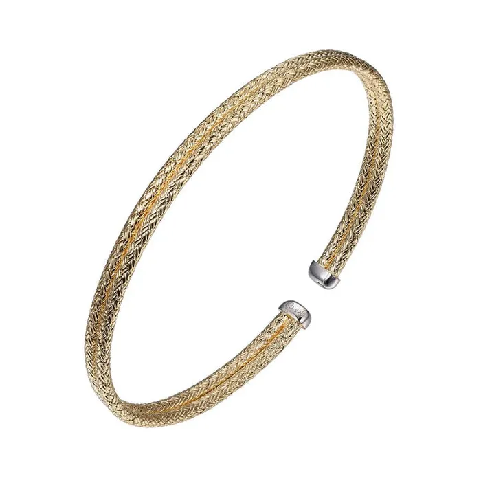 Gold Mesh Cuff Bracelet SI3288 Charles Garnier Bracelets