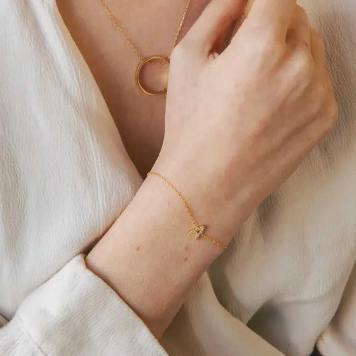Grace PK Bracelets Pave Initial Bracelet