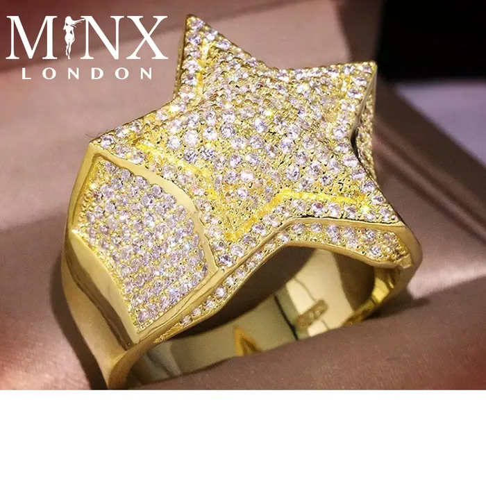 Iced Out Star Ring Hip Hop Star Rings ML Rings