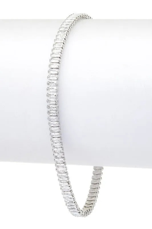LA Jewelry Plaza Bracelets Dainty Baguette CZ Tennis Bracelet