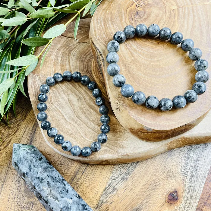 Lily Rose Jewelry Bracelets Labradorite Larvakite Power Protector Shaman Stone 10mm Stretch Bracelet