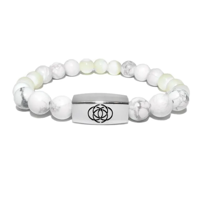 Lily Rose Jewelry Co Bracelets 8mm Elizabeth April Channeled Angel Sacred Geometry Limited Edition Cosmic Species Stretch Bracelet