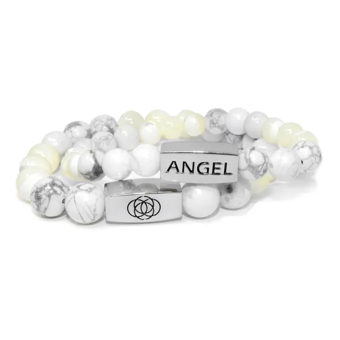 Lily Rose Jewelry Co Bracelets 8mm Elizabeth April Channeled Angel Sacred Geometry Limited Edition Cosmic Species Stretch Bracelet