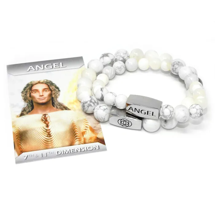 Lily Rose Jewelry Co Bracelets 8mm Elizabeth April Channeled Angel Sacred Geometry Limited Edition Cosmic Species Stretch Bracelet