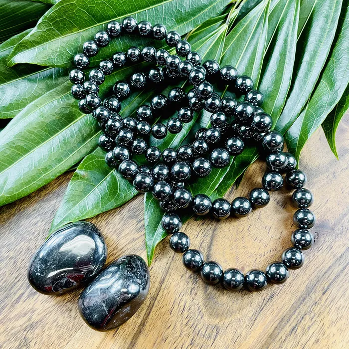 Lily Rose Jewelry Hematite Inner Power Manifestation 10mm Stretch Bracelet Bracelets
