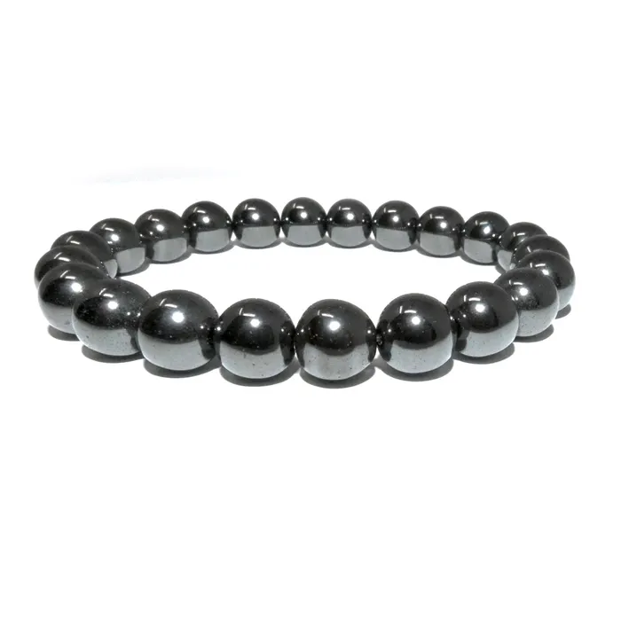 Lily Rose Jewelry Hematite Inner Power Manifestation 10mm Stretch Bracelet Bracelets