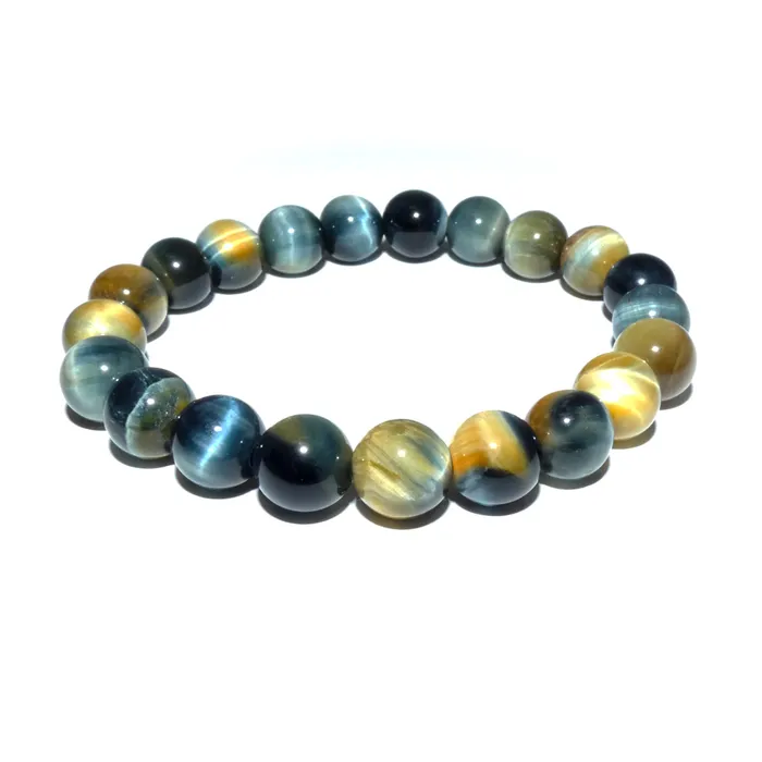 Limited Honey Blue Tigers Eye Velvet Transitioning 10mm Stretch Bracelet Lily Rose Jewelry Bracelets