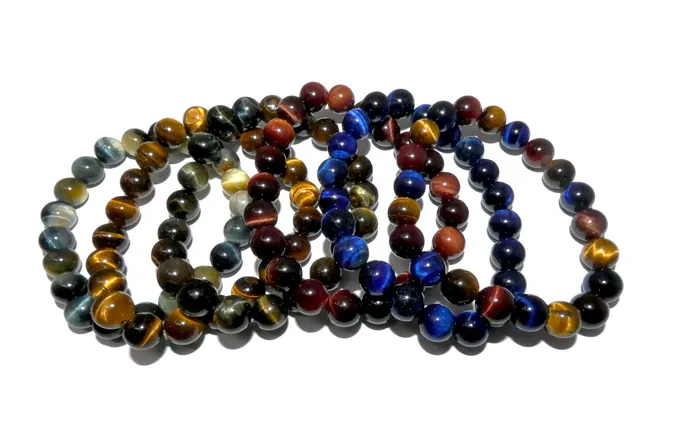 Limited Honey Blue Tigers Eye Velvet Transitioning 10mm Stretch Bracelet Lily Rose Jewelry Bracelets