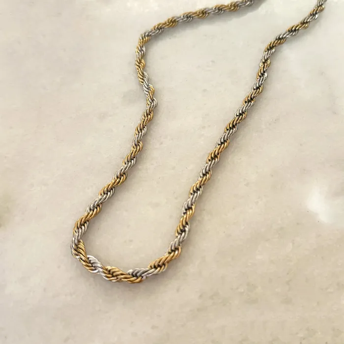 Mai Dsire RONNIE TWO TONED ROPE CHAIN NECKLACE Necklaces