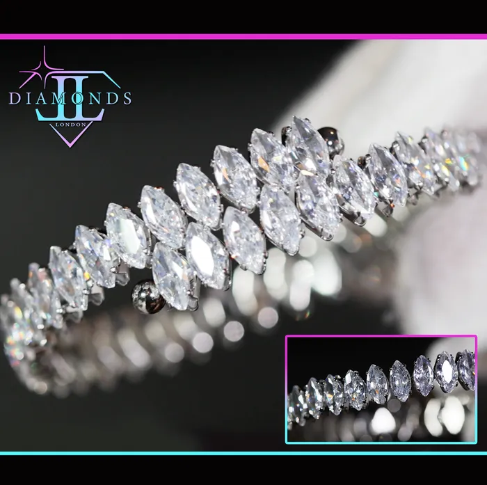 Marquise Diamond Bangle Womens Marquise Diamond Bracelet Silver Diamond Bracelets Lab Diamonds London Bracelets Marquise Diamond Bangle Womens Marquise Diamond Bracelet Silver Diamond Bracelets Lab Diamonds London Bracelets