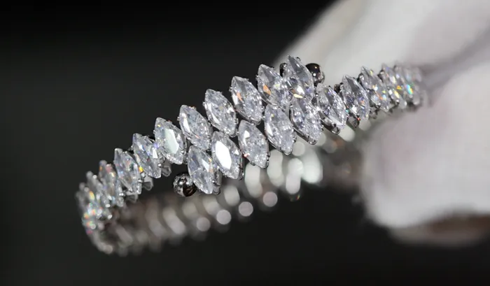 Marquise Diamond Bangle Womens Marquise Diamond Bracelet Silver Diamond Bracelets Lab Diamonds London Bracelets