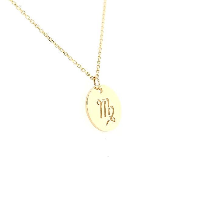 PreStyled Sets 14k Yellow Gold Virgo Sign Cutout Pendant I7214 Stuller