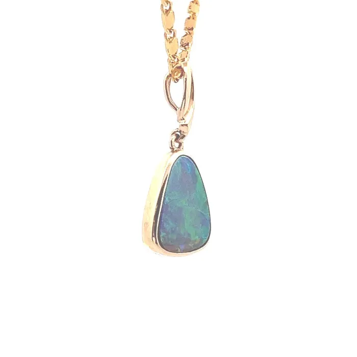 PreStyled Sets Australian Opal Pendant Set in solid Gold Australian Opal Cutters PreStyled Sets Australian Opal Pendant Set in solid Gold Australian Opal Cutters