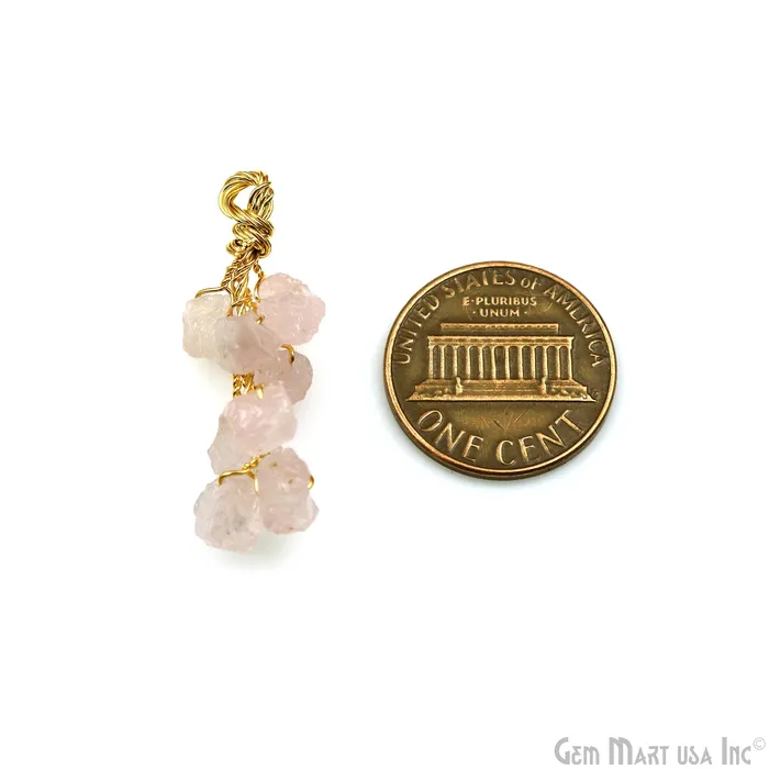 PreStyled Sets DIY Rough Gemstones 30x10mm Gold Wire Wrapped Connector Pendant 1pc GemmartUSA PreStyled Sets DIY Rough Gemstones 30x10mm Gold Wire Wrapped Connector Pendant 1pc GemmartUSA