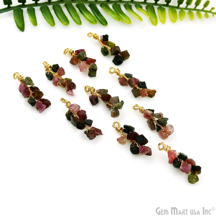 PreStyled Sets DIY Rough Gemstones 30x10mm Gold Wire Wrapped Connector Pendant 1pc GemmartUSA PreStyled Sets DIY Rough Gemstones 30x10mm Gold Wire Wrapped Connector Pendant 1pc GemmartUSA