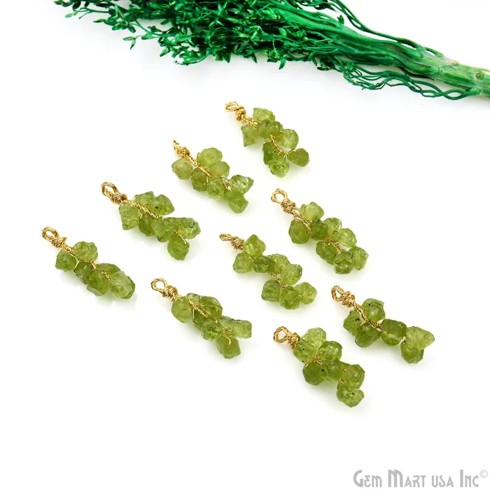 PreStyled Sets DIY Rough Gemstones 30x10mm Gold Wire Wrapped Connector Pendant 1pc GemmartUSA PreStyled Sets DIY Rough Gemstones 30x10mm Gold Wire Wrapped Connector Pendant 1pc GemmartUSA