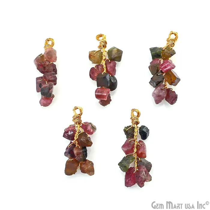 PreStyled Sets DIY Rough Gemstones 30x10mm Gold Wire Wrapped Connector Pendant 1pc GemmartUSA PreStyled Sets DIY Rough Gemstones 30x10mm Gold Wire Wrapped Connector Pendant 1pc GemmartUSA