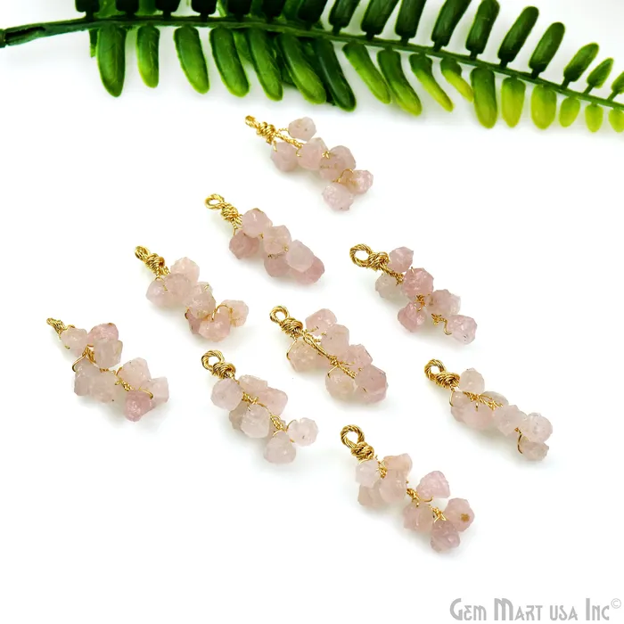 PreStyled Sets DIY Rough Gemstones 30x10mm Gold Wire Wrapped Connector Pendant 1pc GemmartUSA PreStyled Sets DIY Rough Gemstones 30x10mm Gold Wire Wrapped Connector Pendant 1pc GemmartUSA