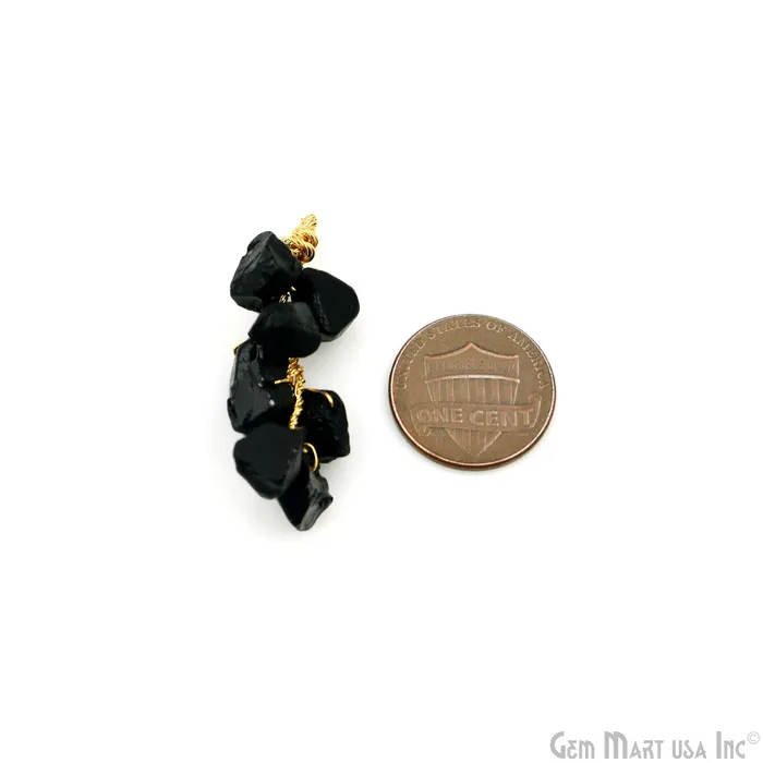 PreStyled Sets GemmartUSA DIY Rough Gemstones 38x14mm Gold Wire Wrapped Connector Pendant 1pc PreStyled Sets GemmartUSA DIY Rough Gemstones 38x14mm Gold Wire Wrapped Connector Pendant 1pc