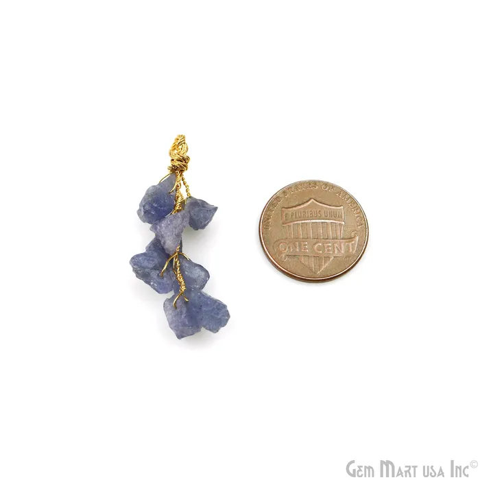 PreStyled Sets GemmartUSA DIY Rough Gemstones 38x14mm Gold Wire Wrapped Connector Pendant 1pc PreStyled Sets GemmartUSA DIY Rough Gemstones 38x14mm Gold Wire Wrapped Connector Pendant 1pc