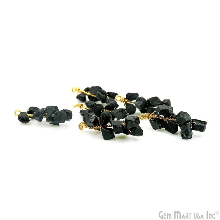 PreStyled Sets GemmartUSA DIY Rough Gemstones 38x14mm Gold Wire Wrapped Connector Pendant 1pc PreStyled Sets GemmartUSA DIY Rough Gemstones 38x14mm Gold Wire Wrapped Connector Pendant 1pc