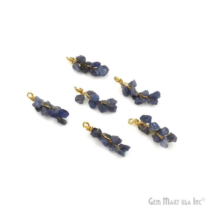 PreStyled Sets GemmartUSA DIY Rough Gemstones 38x14mm Gold Wire Wrapped Connector Pendant 1pc PreStyled Sets GemmartUSA DIY Rough Gemstones 38x14mm Gold Wire Wrapped Connector Pendant 1pc